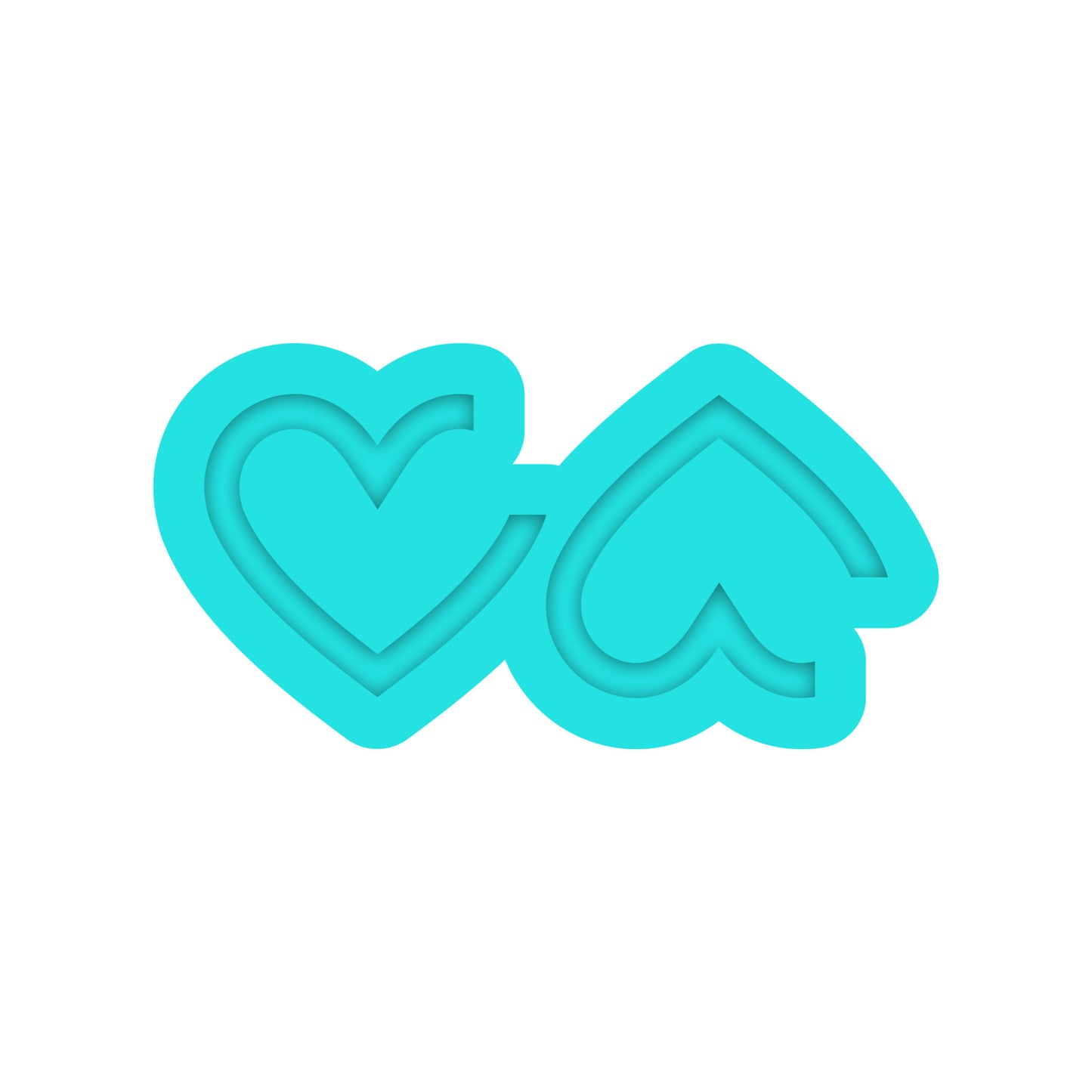 Valentine's Day Heart Hoop Earrings Silicone Mold for Resin Jewelry Artists.