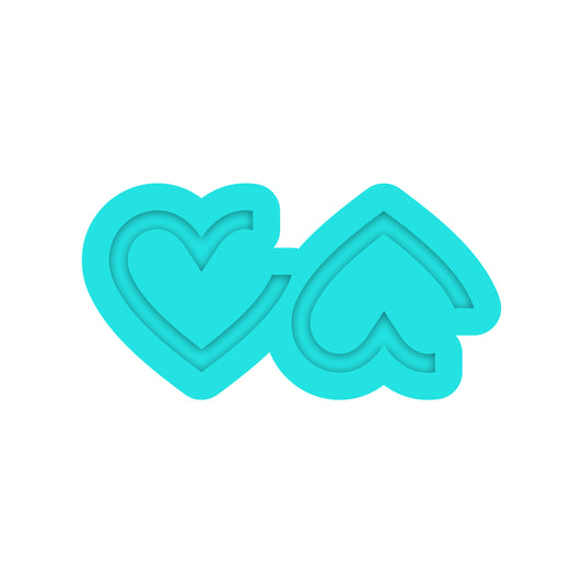 Valentine's Day Heart Hoop Earrings Silicone Mold for Resin Jewelry Artists.