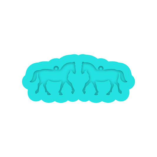 Horse Dangle Earring Silicone Mold for Resin Jewelry Artists