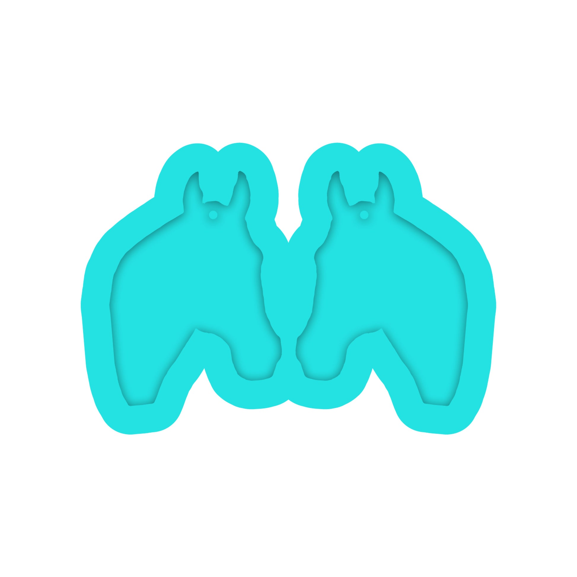 Horse Head angle Earring Silicone Mold for Resin Jewelry Artists