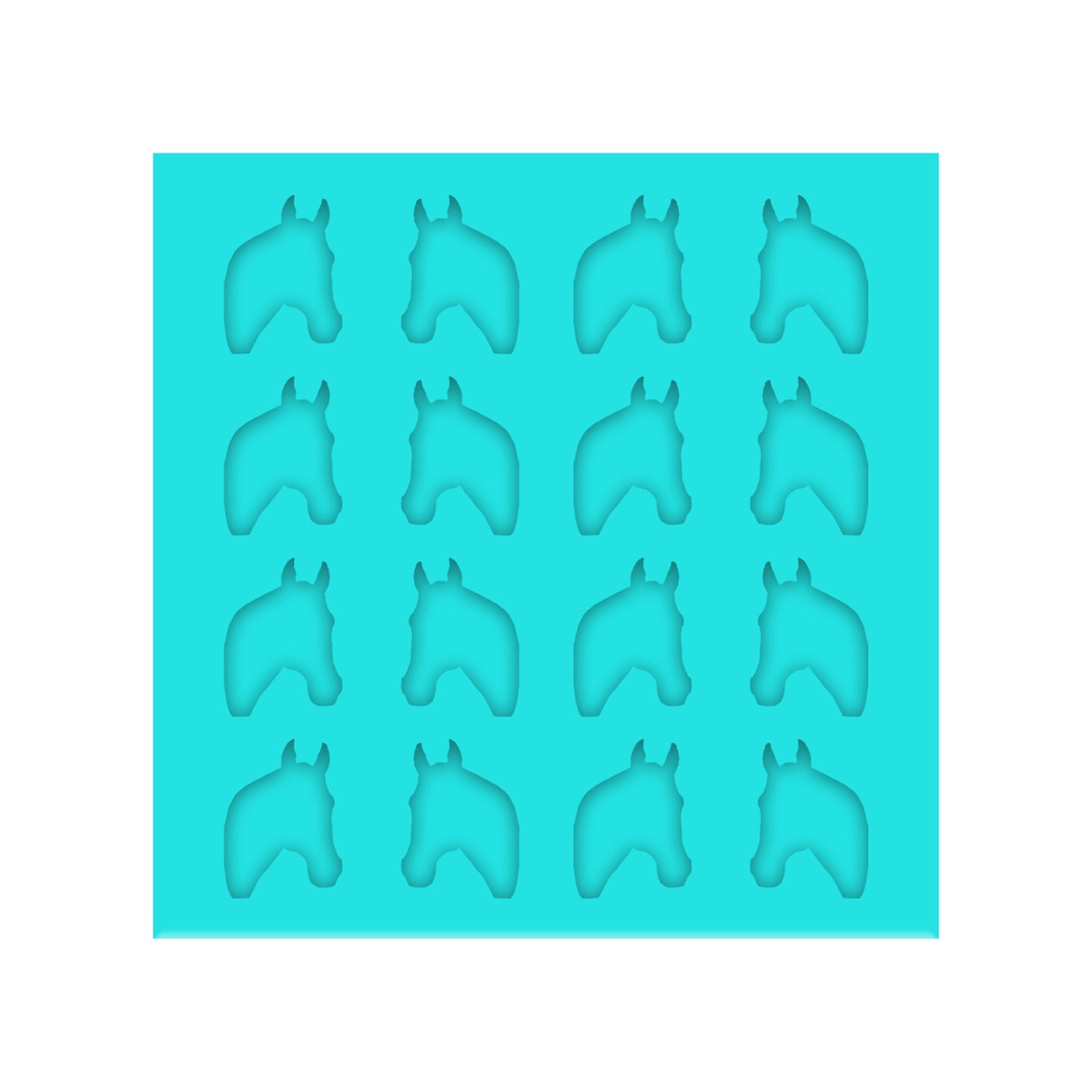 Horse Head Silicone Mold for Resin Shaker Bits, Stud Earrings, Flatbacks, Charms & Pendants