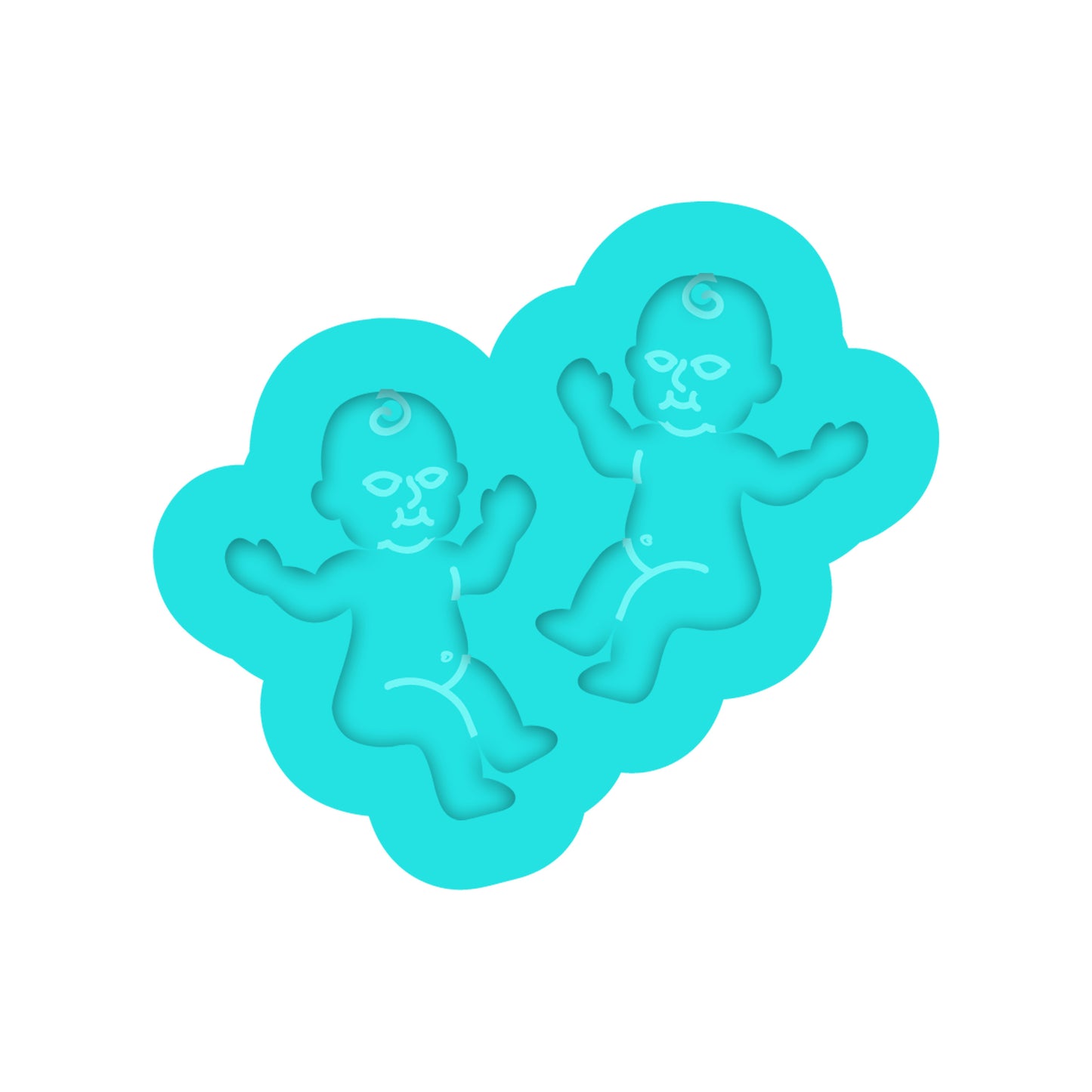 Mardi Gras King Cake Baby Dangle Earring Silicone Mold for Resin Jewelry Artists