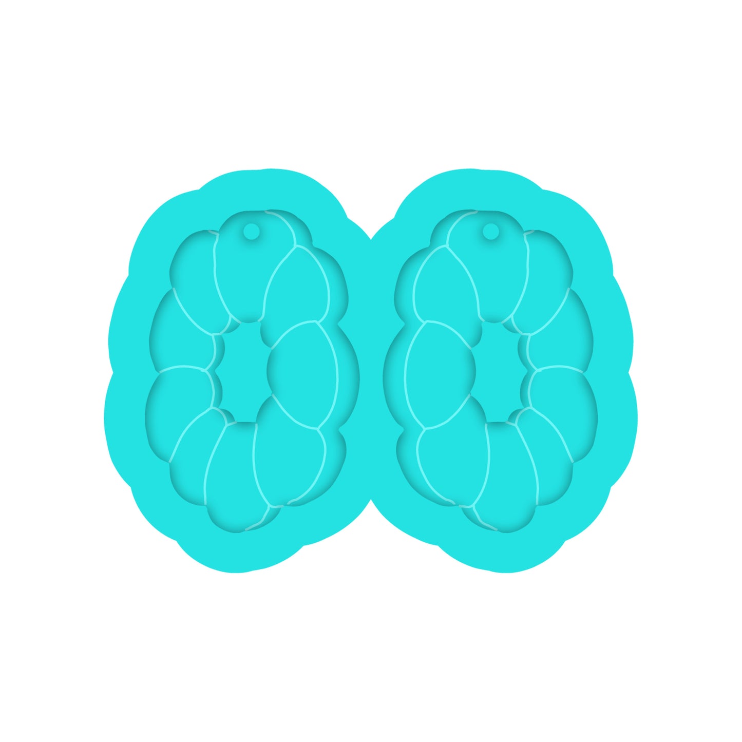 Mardi Gras King Cake Dangle Earring Silicone Mold for Resin Jewelry Artists