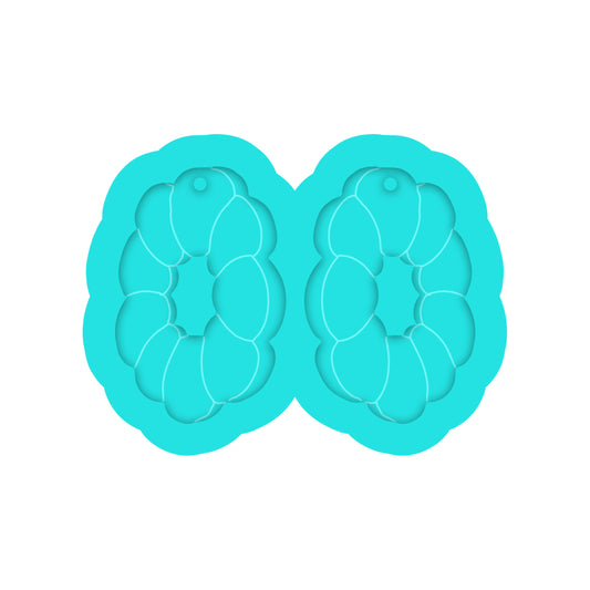 Mardi Gras King Cake Dangle Earring Silicone Mold for Resin Jewelry Artists