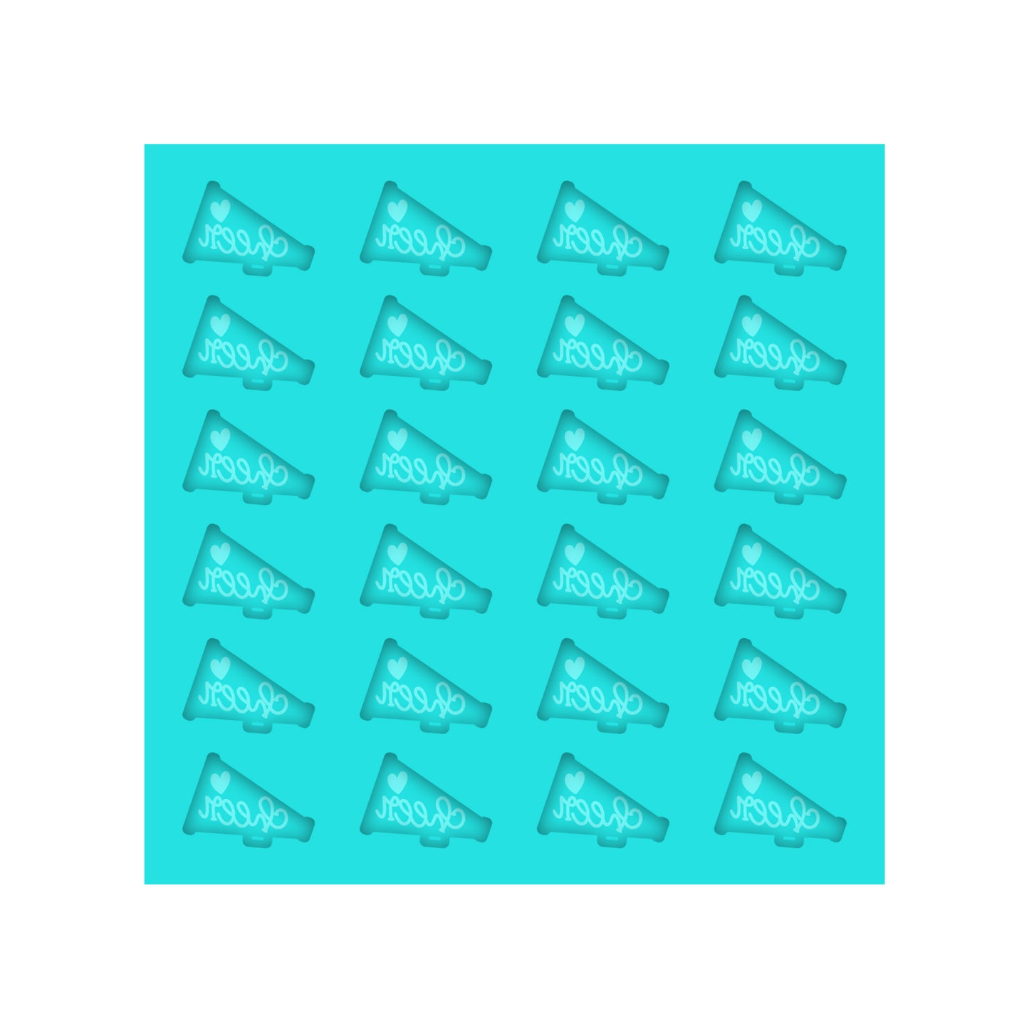 Cheer Megaphone Silicone Mold for Resin Shaker Bits, Stud Earrings, Flatbacks, Charms & Pendants