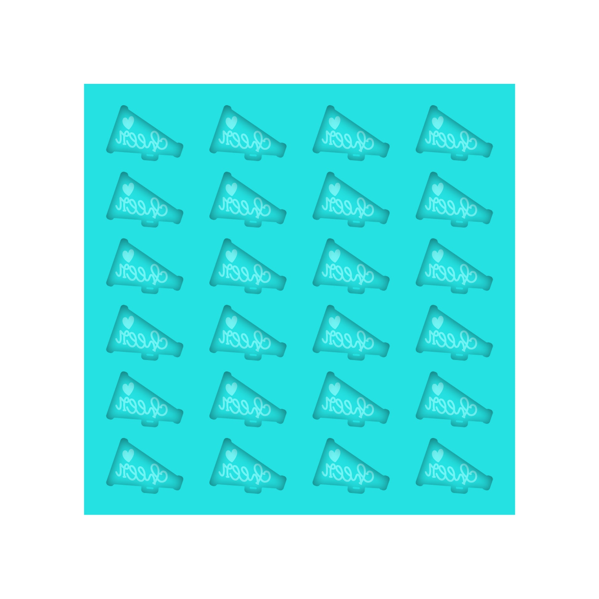 Cheer Megaphone Silicone Mold for Resin Shaker Bits, Stud Earrings, Flatbacks, Charms & Pendants