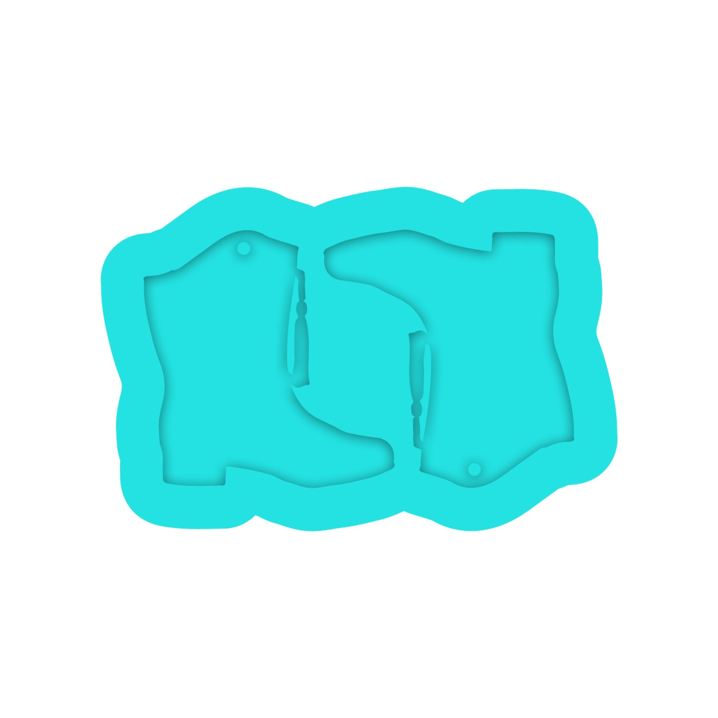 Mardi Gras Majorette Boots Dangle Earring Silicone Mold for Resin Jewelry Artists.