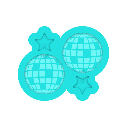 Disco Ball Dangle Earring Silicone Mold for Resin Jewelry Artists