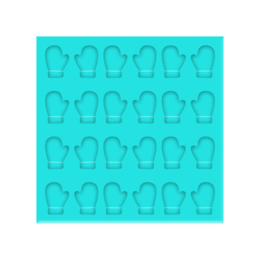 Christmas Mittens Silicone Mold for Resin Shaker Bits, Stud Earrings, Flatbacks, Charms & Pendants.