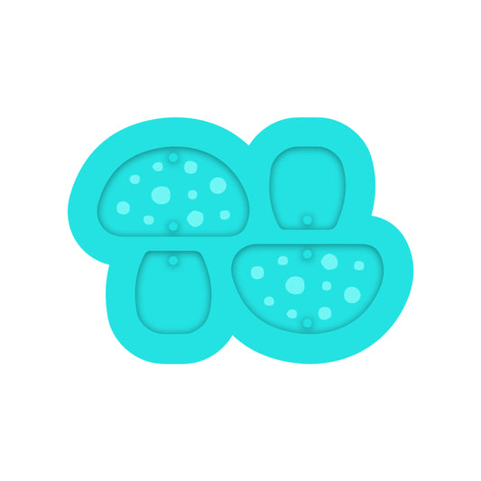 Mushroom Dangle Earring Silicone Mold for Resin Jewelry Artists