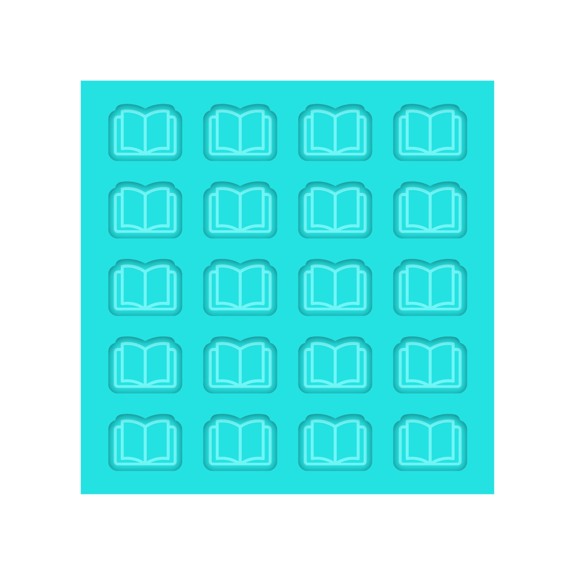 Teacher Open Book Silicone Mold for Resin Shaker Bits, Stud Earrings, Flatbacks, Charms & Pendants