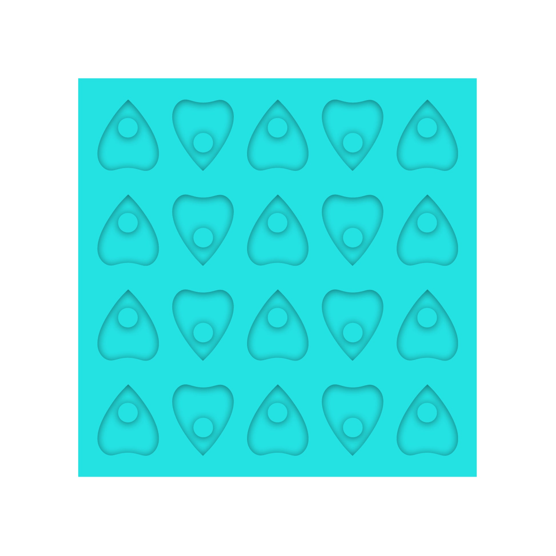 Ouija Planchette Silicone Mold for Resin Halloween Stud Earrings, Shaker Bits, Charms & Pendants.