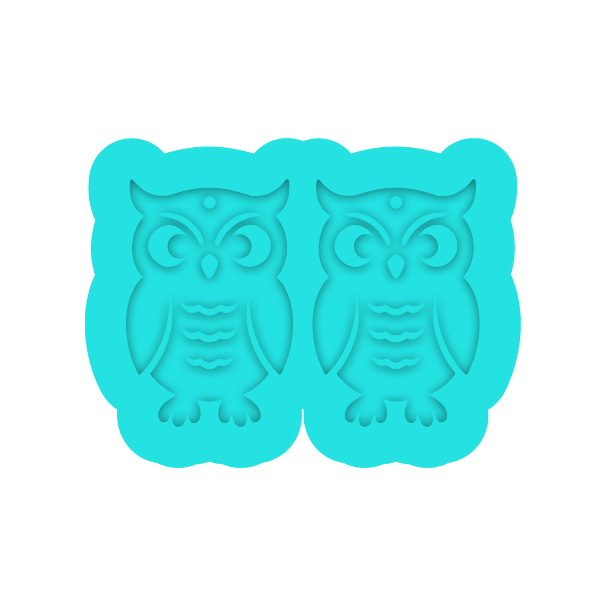 Owl Dangle Earring Silicone Mold for Resin Jewelry Artists