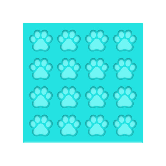 Paw Print Silicone Mold for Resin Shaker Bits, Stud Earrings, Flatbacks, Charms & Pendants