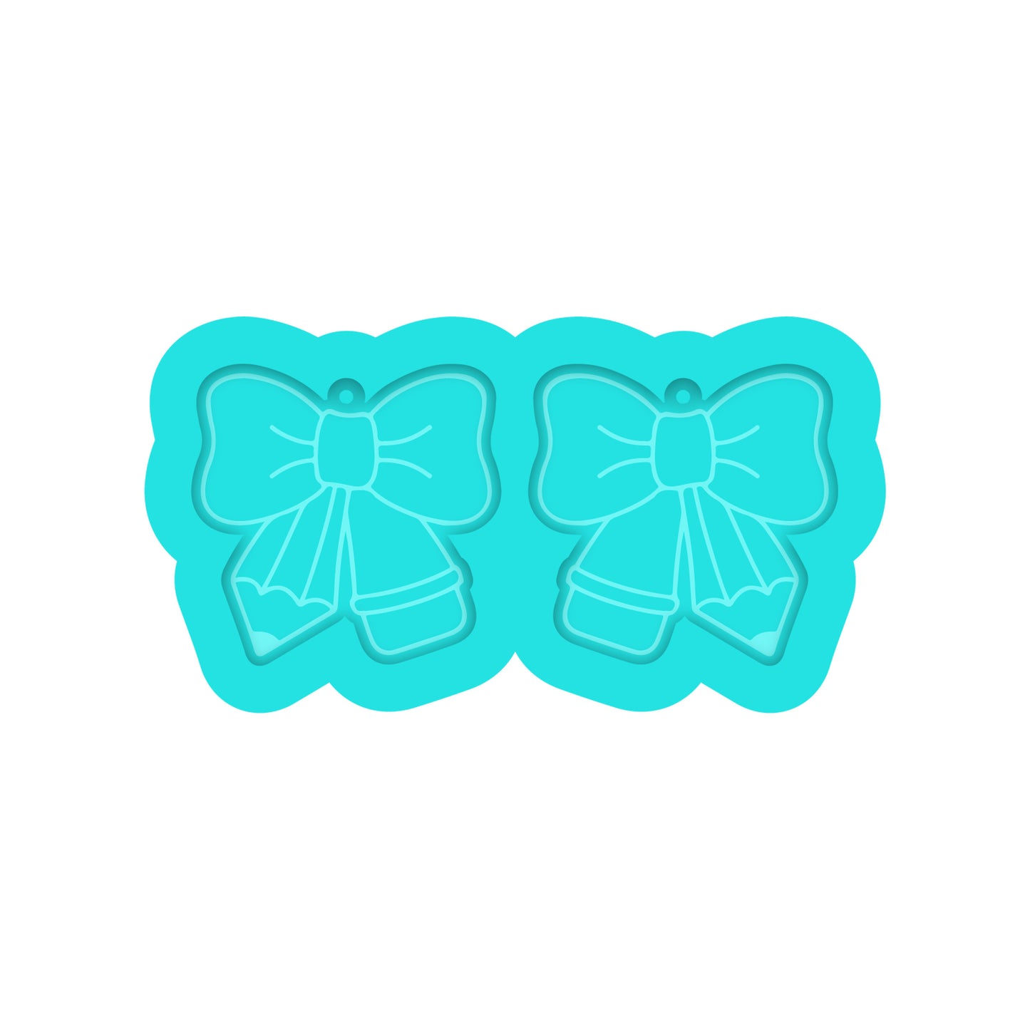 Teacher Pencil Bow Dangle Earring Silicone Mold for Resin Jewelry Artists