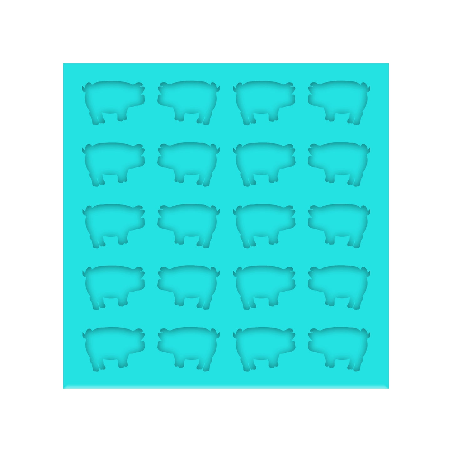 Pig Silicone Mold for Resin Shaker Bits, Stud Earrings, Flatbacks, Charms & Pendants