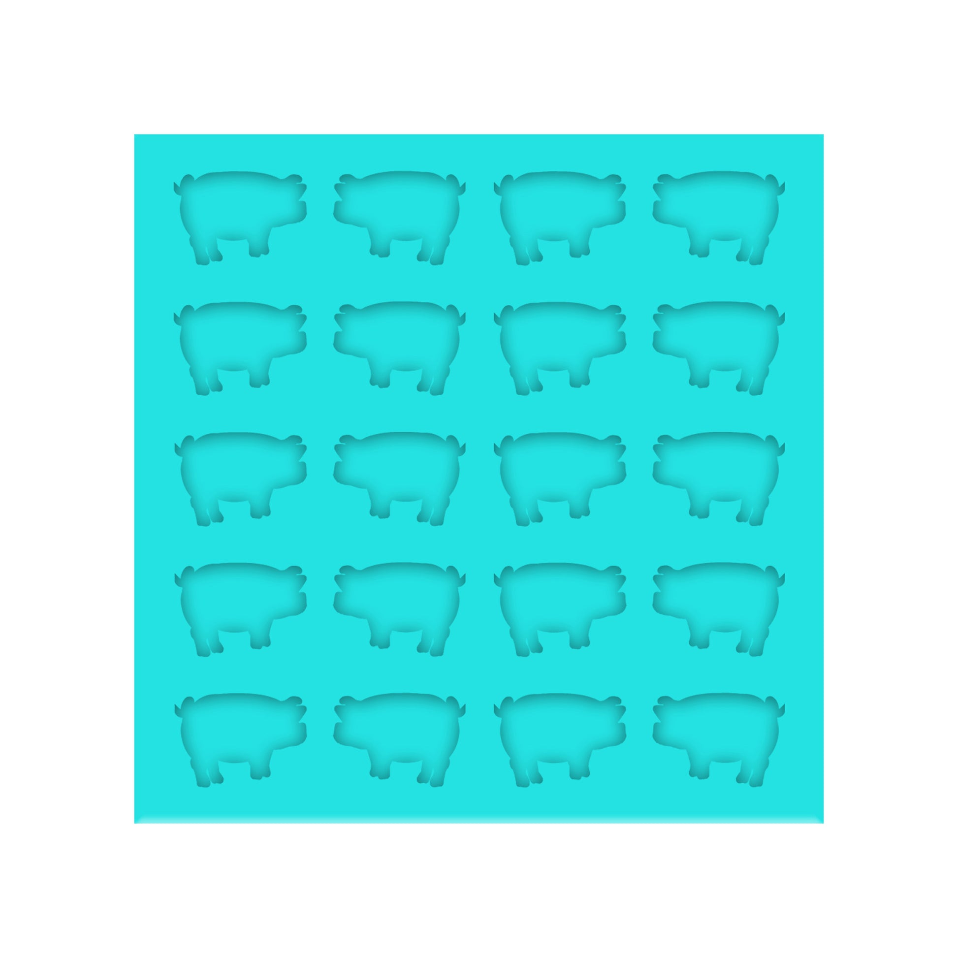 Pig Silicone Mold for Resin Shaker Bits, Stud Earrings, Flatbacks, Charms & Pendants