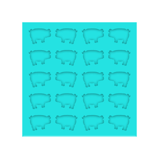 Pig Silicone Mold for Resin Shaker Bits, Stud Earrings, Flatbacks, Charms & Pendants