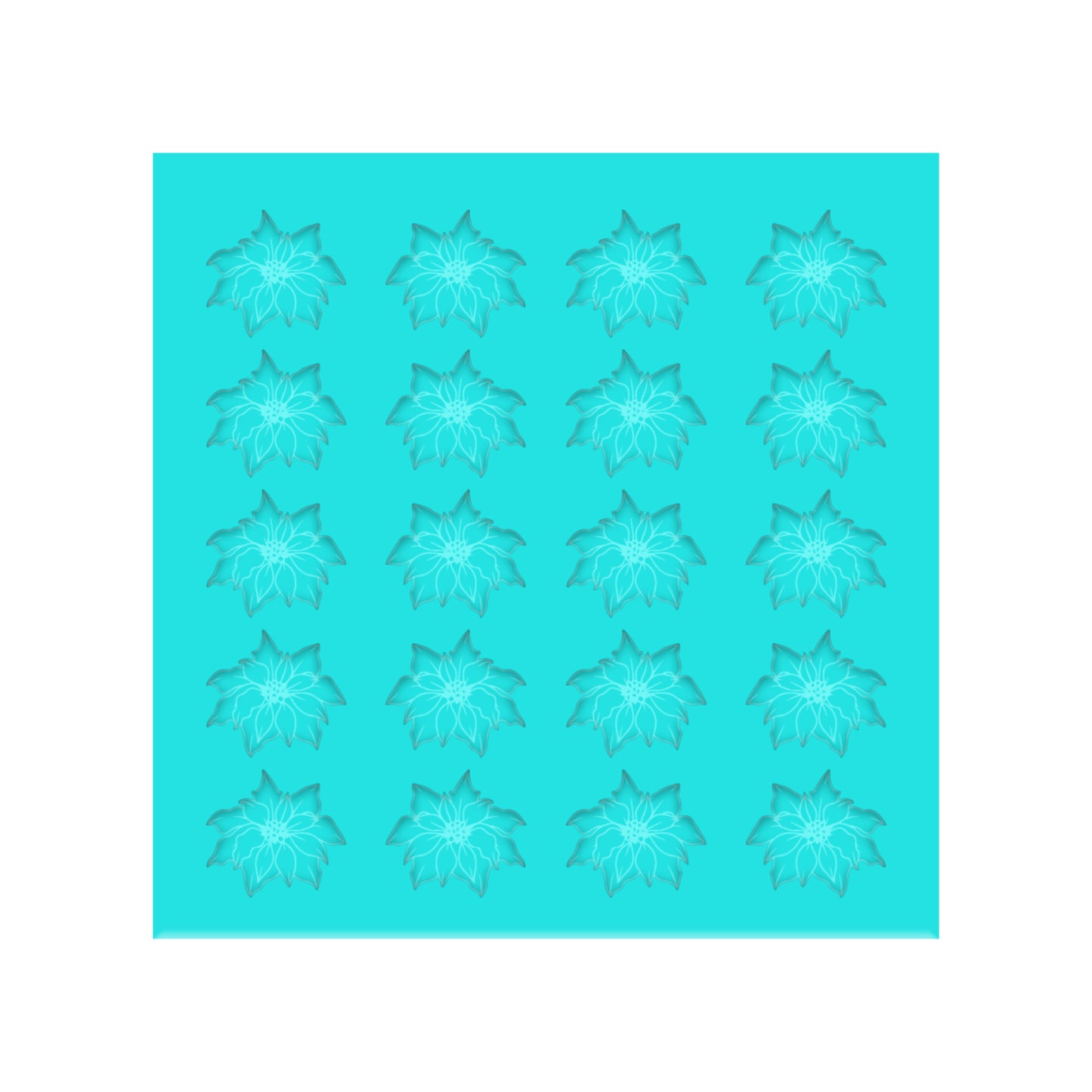 Christmas Poinsettia Silicone Mold for Resin Shaker Bits, Stud Earrings, Flatbacks, Charms & Pendants