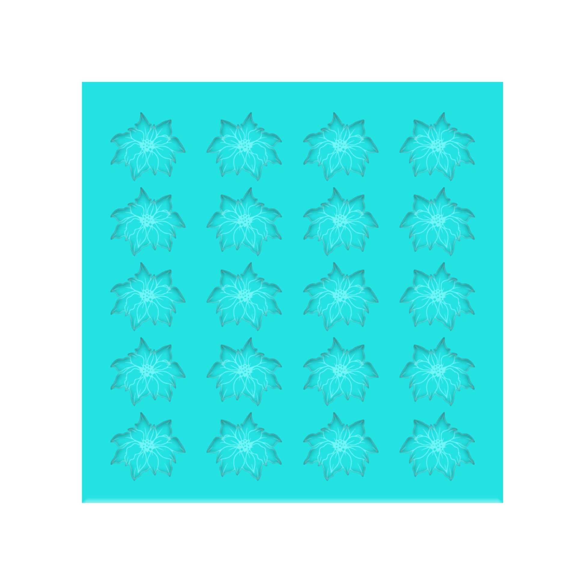 Christmas Poinsettia Silicone Mold for Resin Shaker Bits, Stud Earrings, Flatbacks, Charms & Pendants