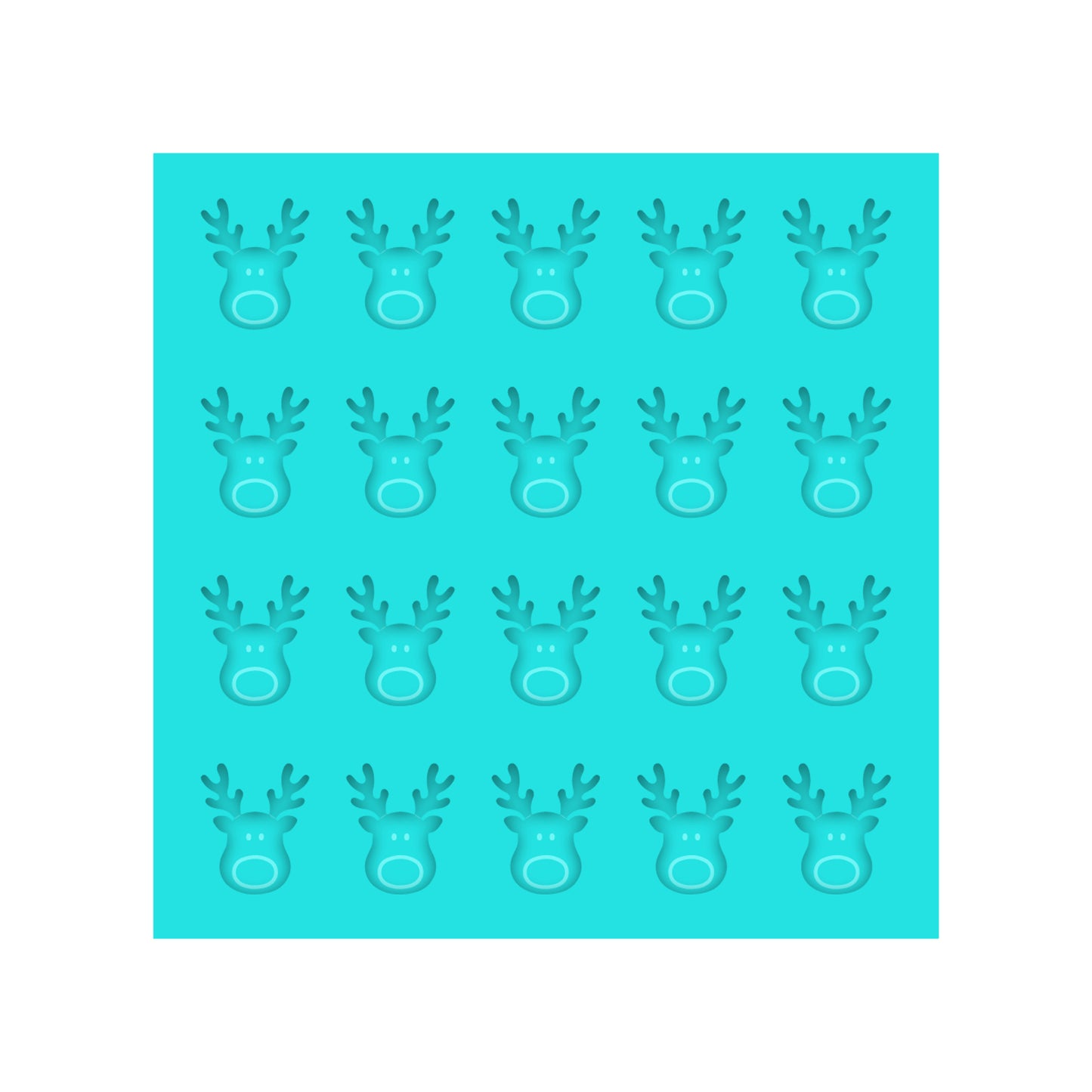 Reindeer Face Silicone Mold for Resin Shaker Bits, Stud Earrings, Flatbacks, Charms & Pendants.