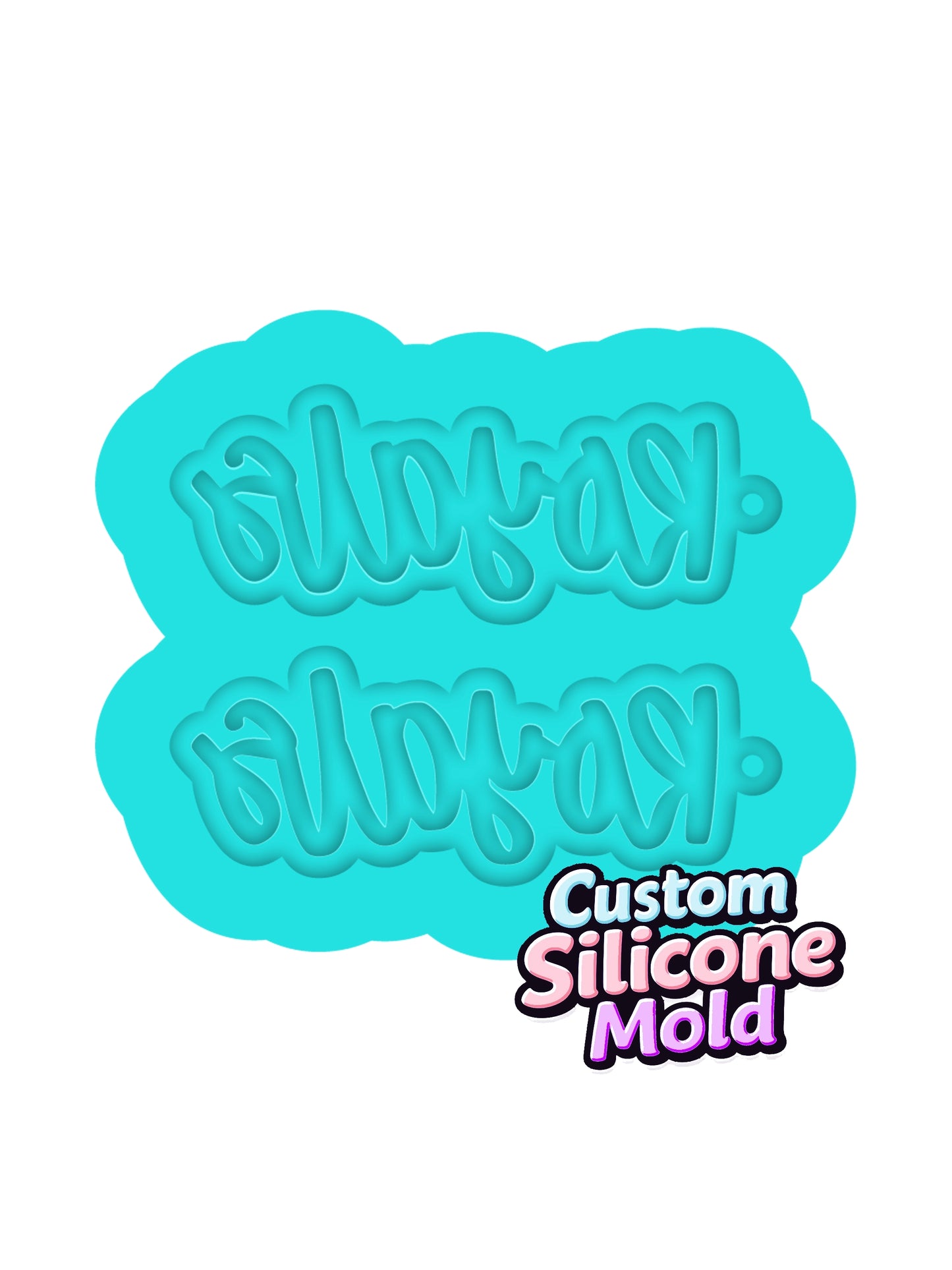 Custom Mascot Words Resin Earring Silicone Mold