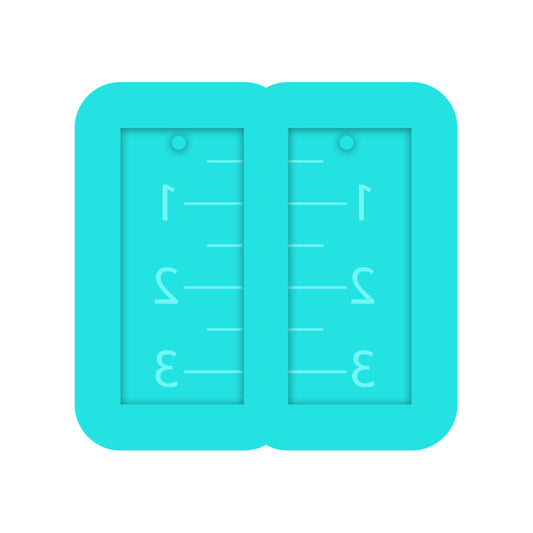 Teacher Ruler Dangle Earring Silicone Mold for Resin Jewelry Artists