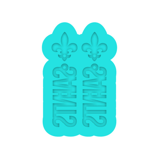Saints & Fleur De Lis Dangle Earring Silicone Mold for Resin Jewelry Artists