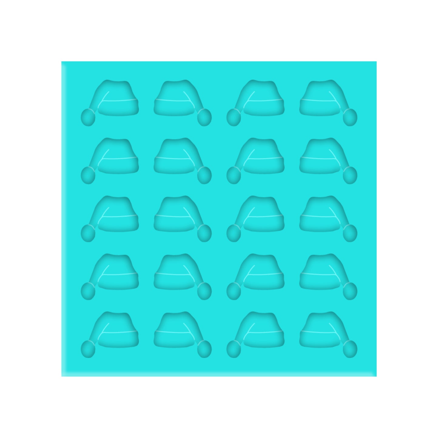 Santa Hat Silicone Mold for Resin Shaker Bits, Stud Earrings, Flatbacks, Charms & Pendants.