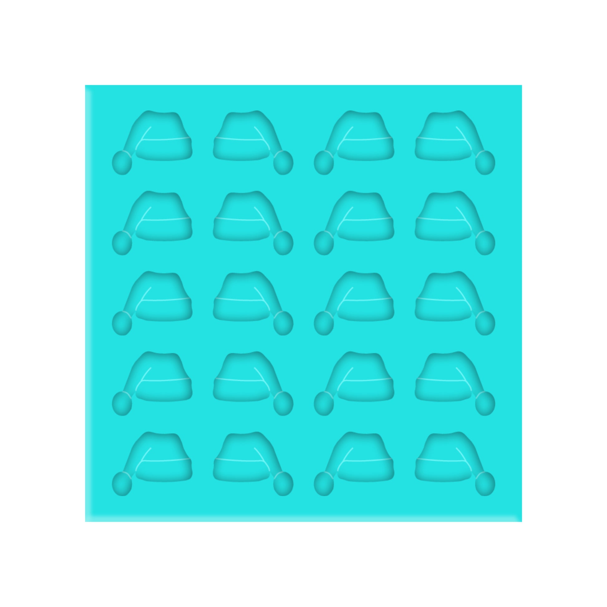 Santa Hat Silicone Mold for Resin Shaker Bits, Stud Earrings, Flatbacks, Charms & Pendants.