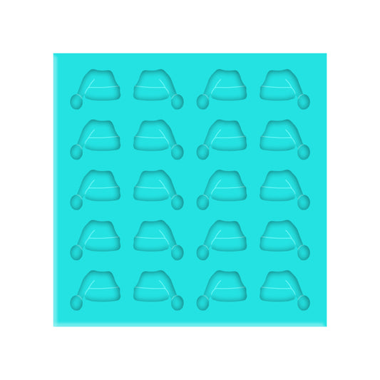 Santa Hat Silicone Mold for Resin Shaker Bits, Stud Earrings, Flatbacks, Charms & Pendants.