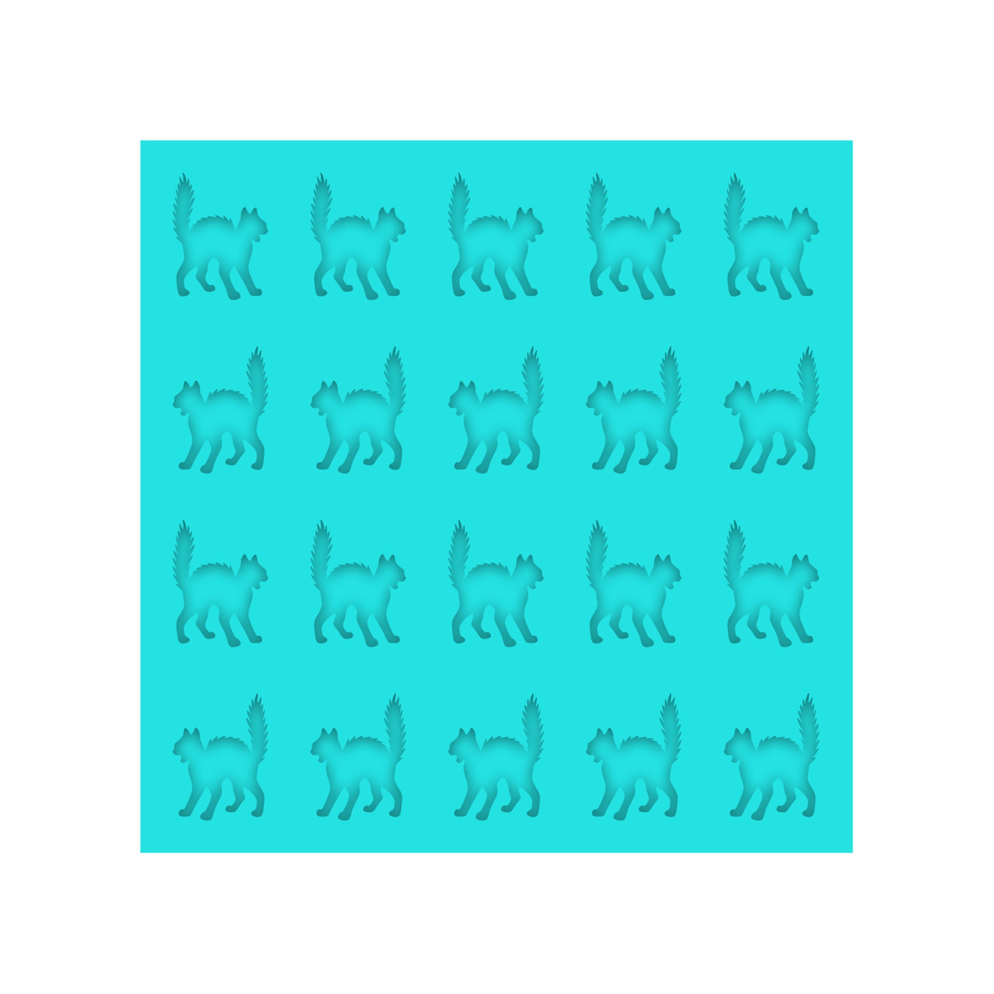 Halloween Cat Silicone Mold for Resin Stud Earrings, Shaker Bits, Charms & Pendants.