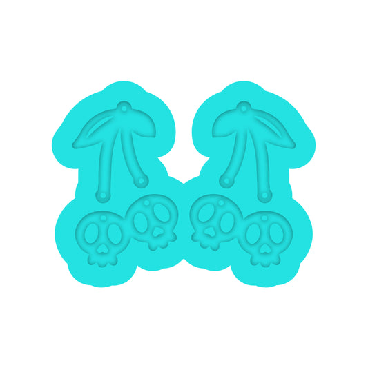 Skull Cherries Dangle Earring Silicone Mold