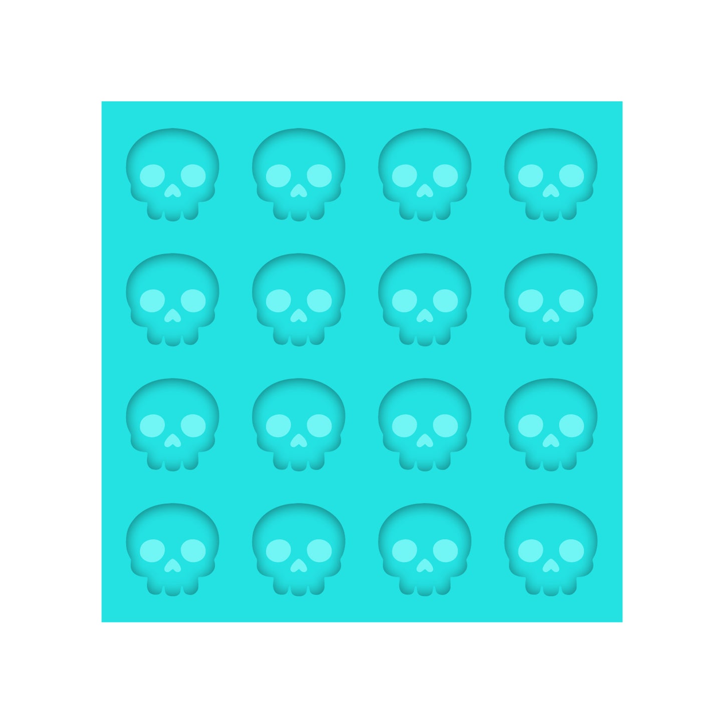 Skull Silicone Mold for Resin Halloween Stud Earrings, Shaker Bits, Charms & Pendants.