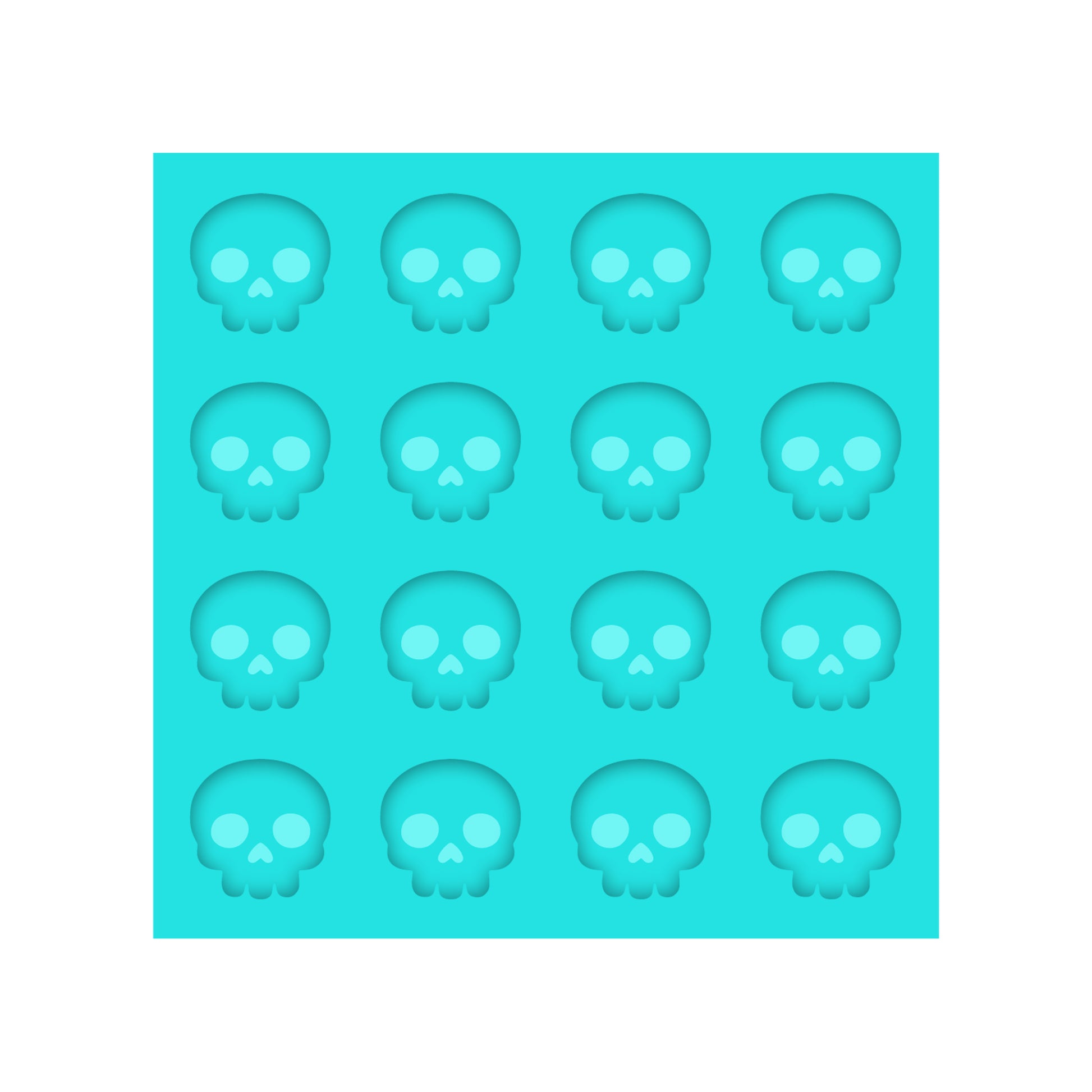 Skull Silicone Mold for Resin Halloween Stud Earrings, Shaker Bits, Charms & Pendants.