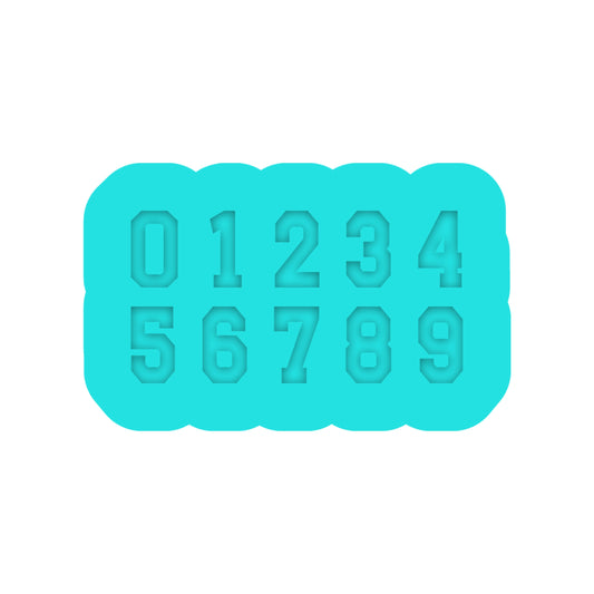 Custom Sports Numbers Resin Silicone Mold
