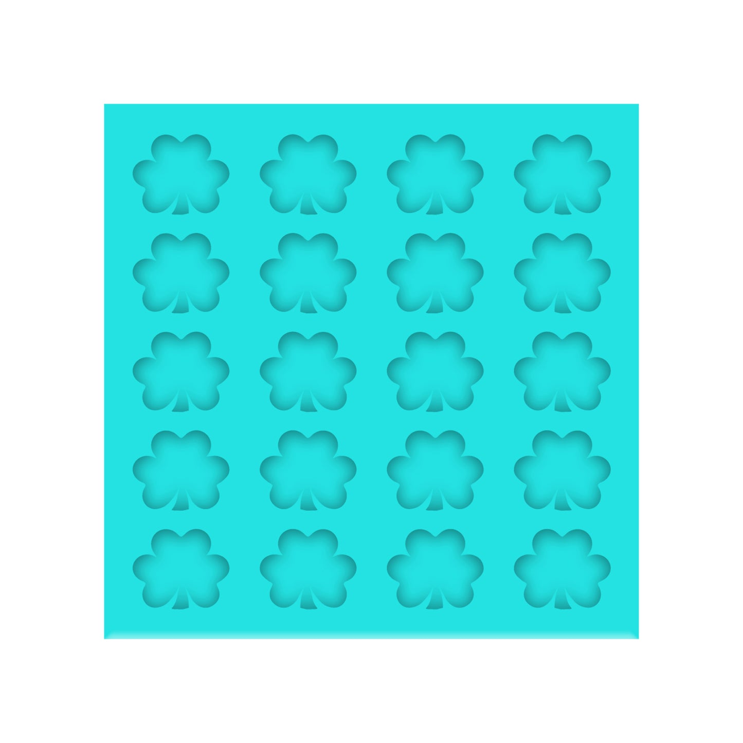 ST. Patrick's Day 3 Leaf Clover Silicone Mold for Resin Shaker Bits, Stud Earrings, Flatbacks, Charms & Pendants