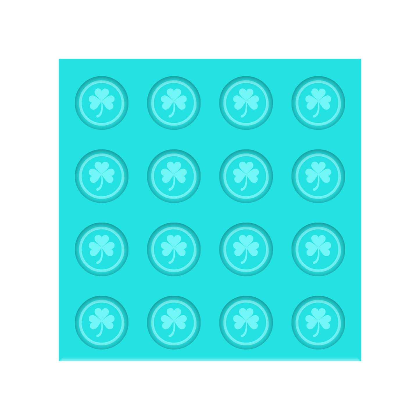 St. Patrick's Day Gold Coin Silicone Mold for Resin Shaker Bits, Stud Earrings, Flatbacks, Charms & Pendants