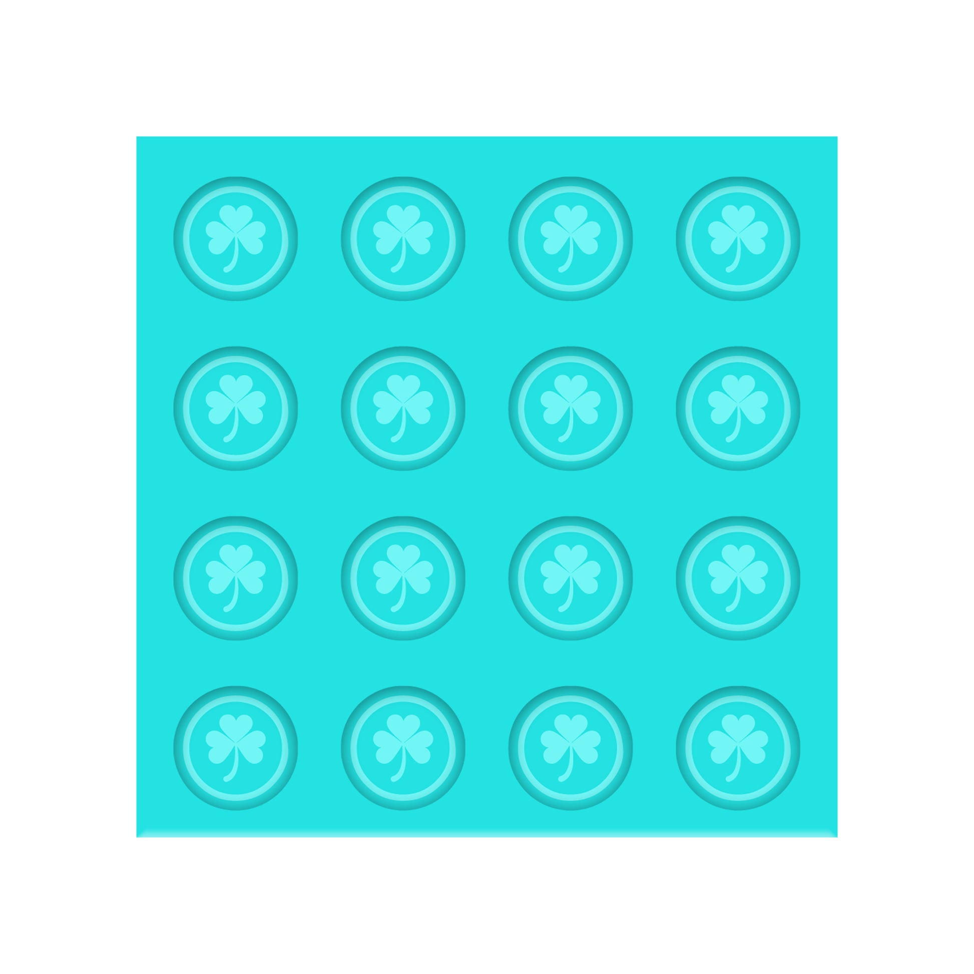 St. Patrick's Day Gold Coin Silicone Mold for Resin Shaker Bits, Stud Earrings, Flatbacks, Charms & Pendants