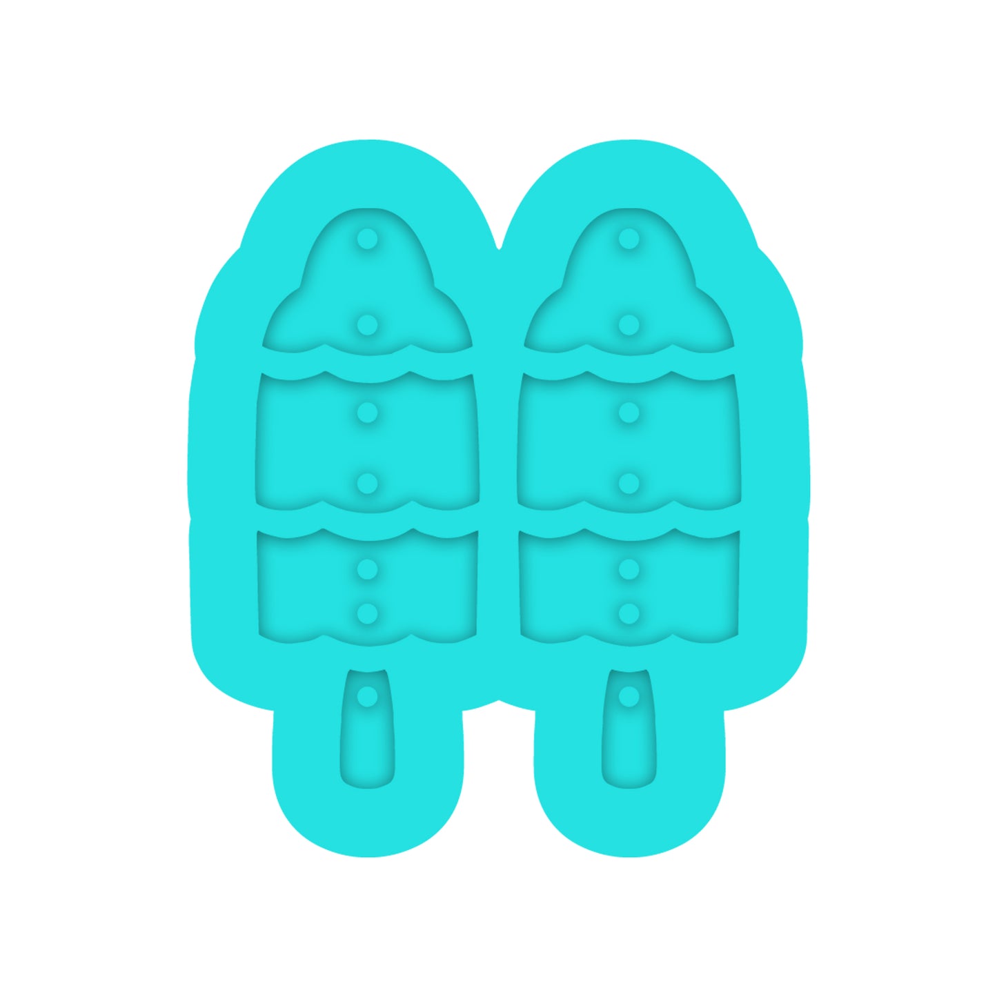 4th of July Tiered Bomb Pop Dangle Earring Silicone Mold for Resin Jewelry Artissts