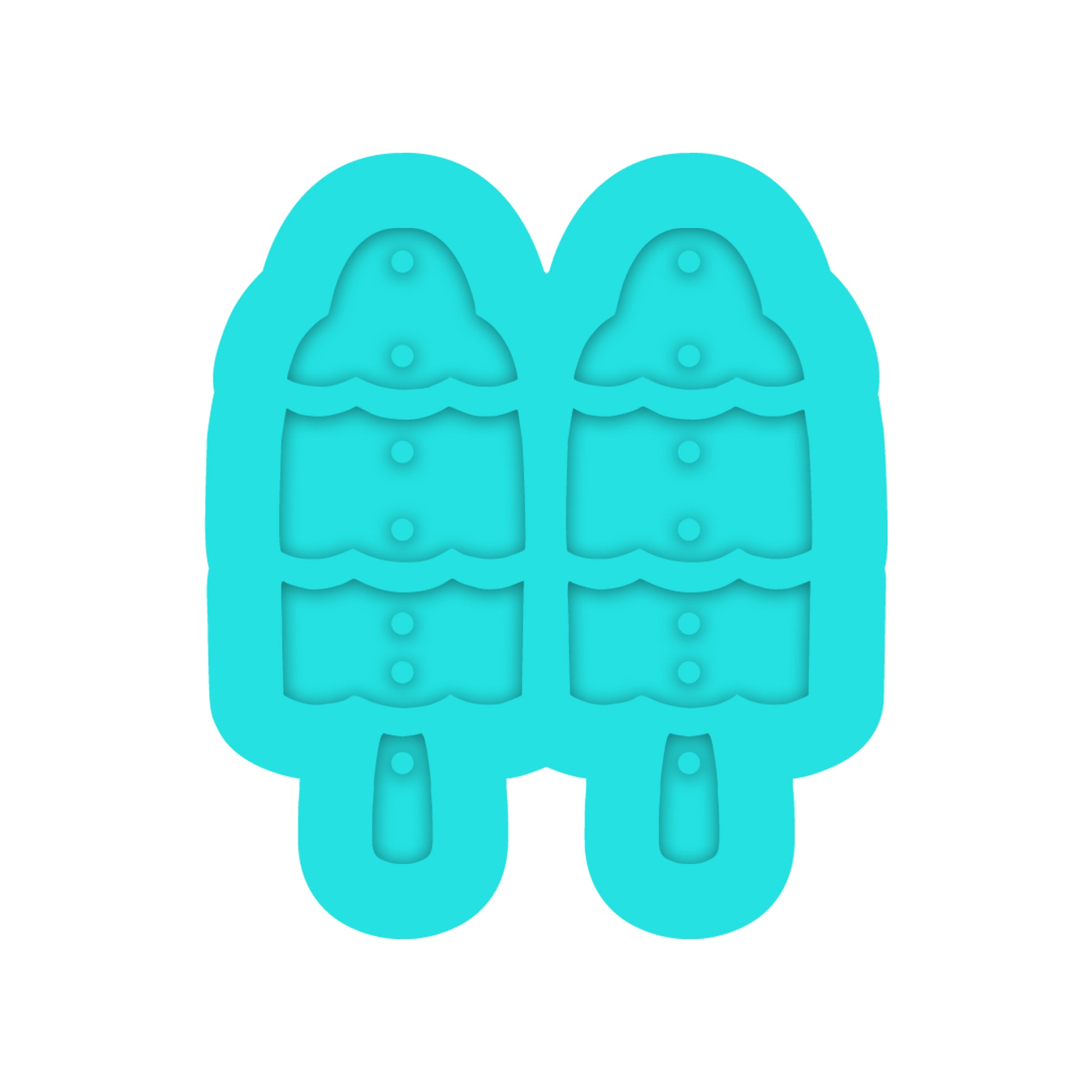 4th of July Tiered Bomb Pop Dangle Earring Silicone Mold for Resin Jewelry Artissts