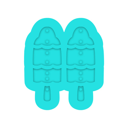 4th of July Tiered Bomb Pop Dangle Earring Silicone Mold for Resin Jewelry Artissts