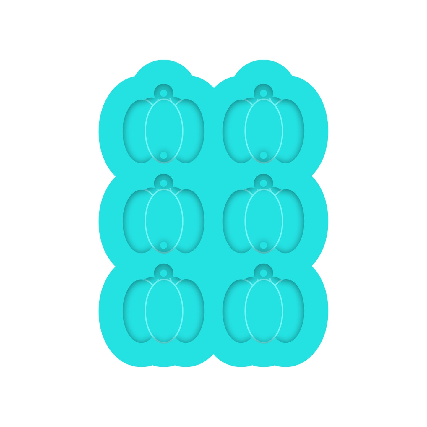 Fall & Thanksgiving Pumpkin Dangle Earring Silicone Mold for Resin Jewelry Artists.