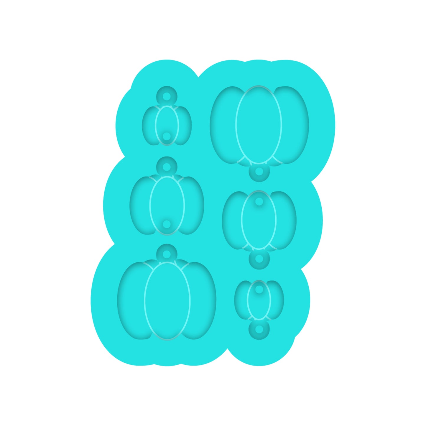 Fall Tiered Pumpkin Resin Earring Mold for Thanksgiving