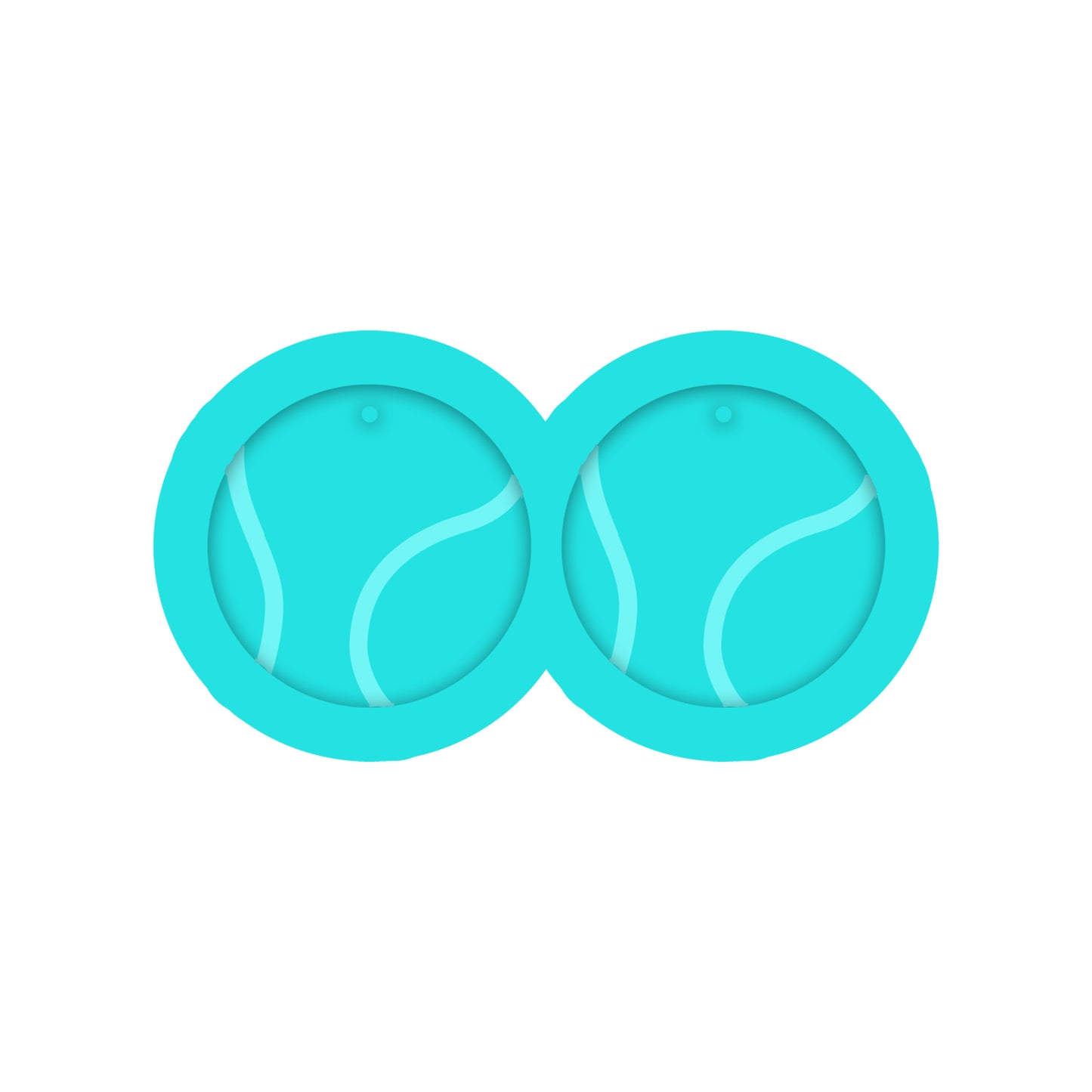 Tennis Ball Dangle Earring Silicone Mold for Resin Jewelry Artists