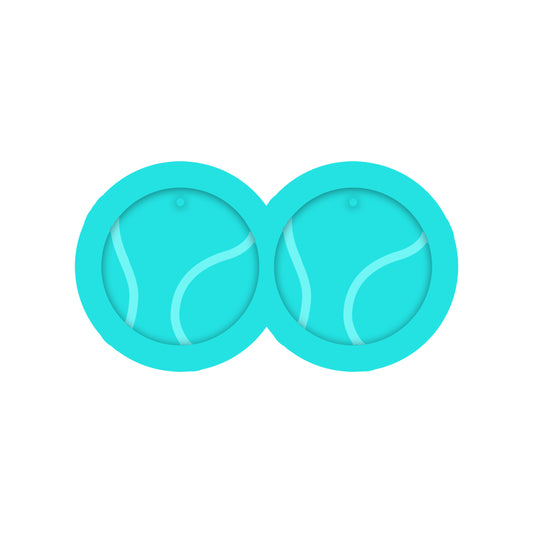 Tennis Ball Dangle Earring Silicone Mold for Resin Jewelry Artists