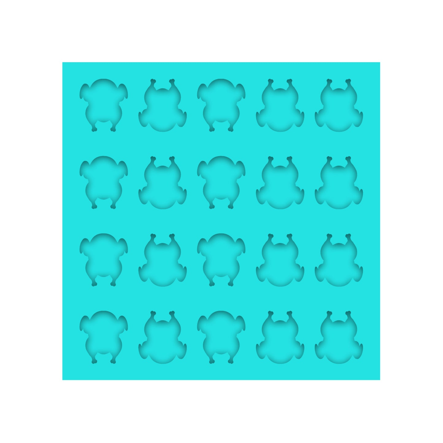 Thanksgiving Cooked Turkey Silicone Mold for Creating Resin Shaker Bits, Stud Earrings, Flatbacks, Charms & Pendants