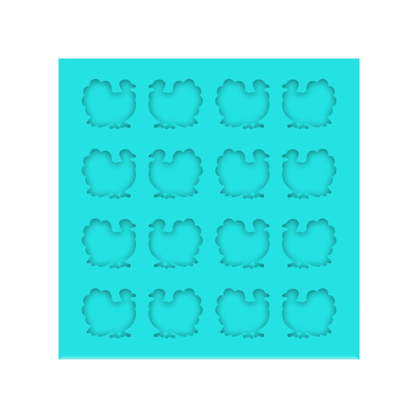 Thanksgiving Turkey Silicone Mold for Creating Resin Shaker Bits, Stud Earrings, Flatbacks, Charms & Pendants