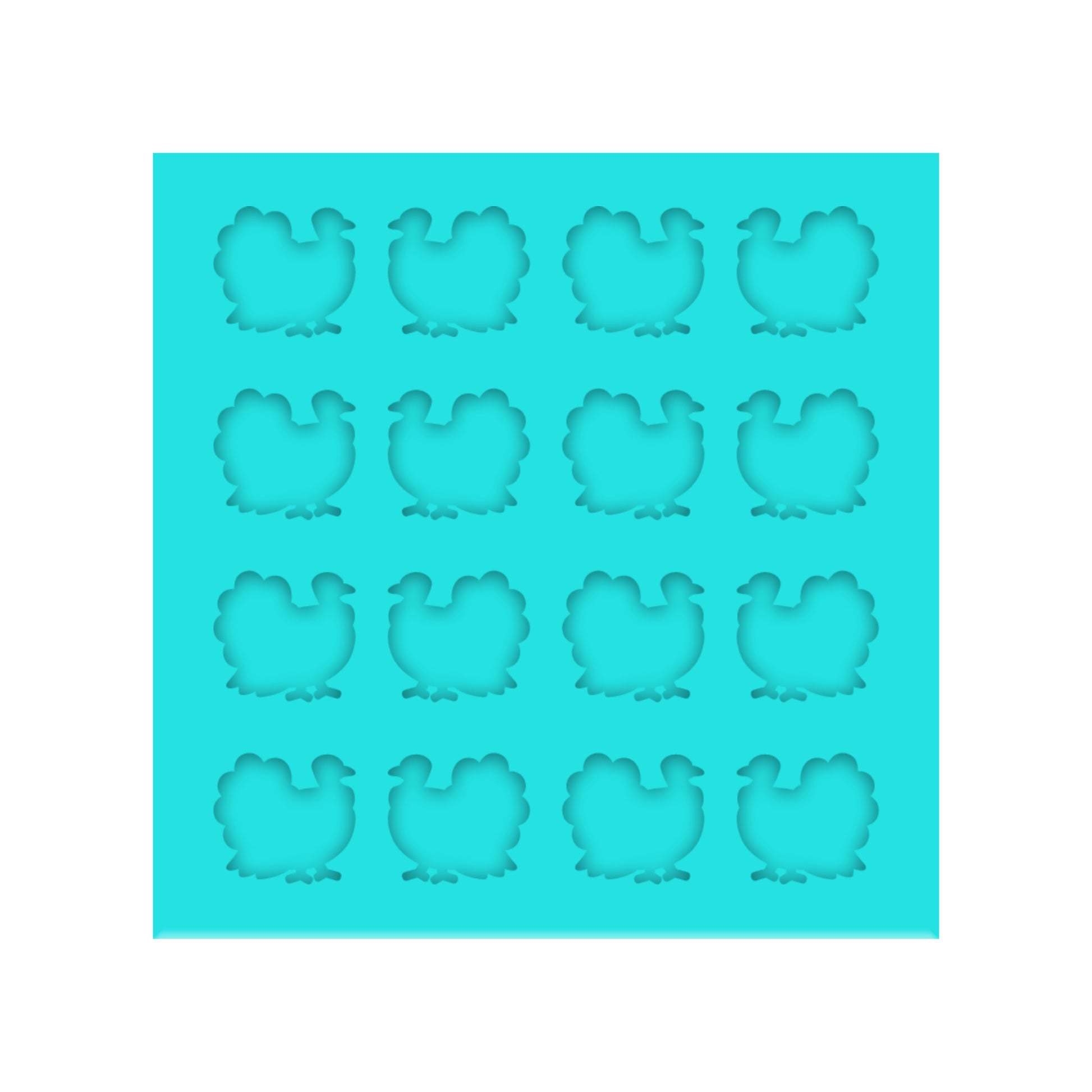 Thanksgiving Turkey Silicone Mold for Creating Resin Shaker Bits, Stud Earrings, Flatbacks, Charms & Pendants