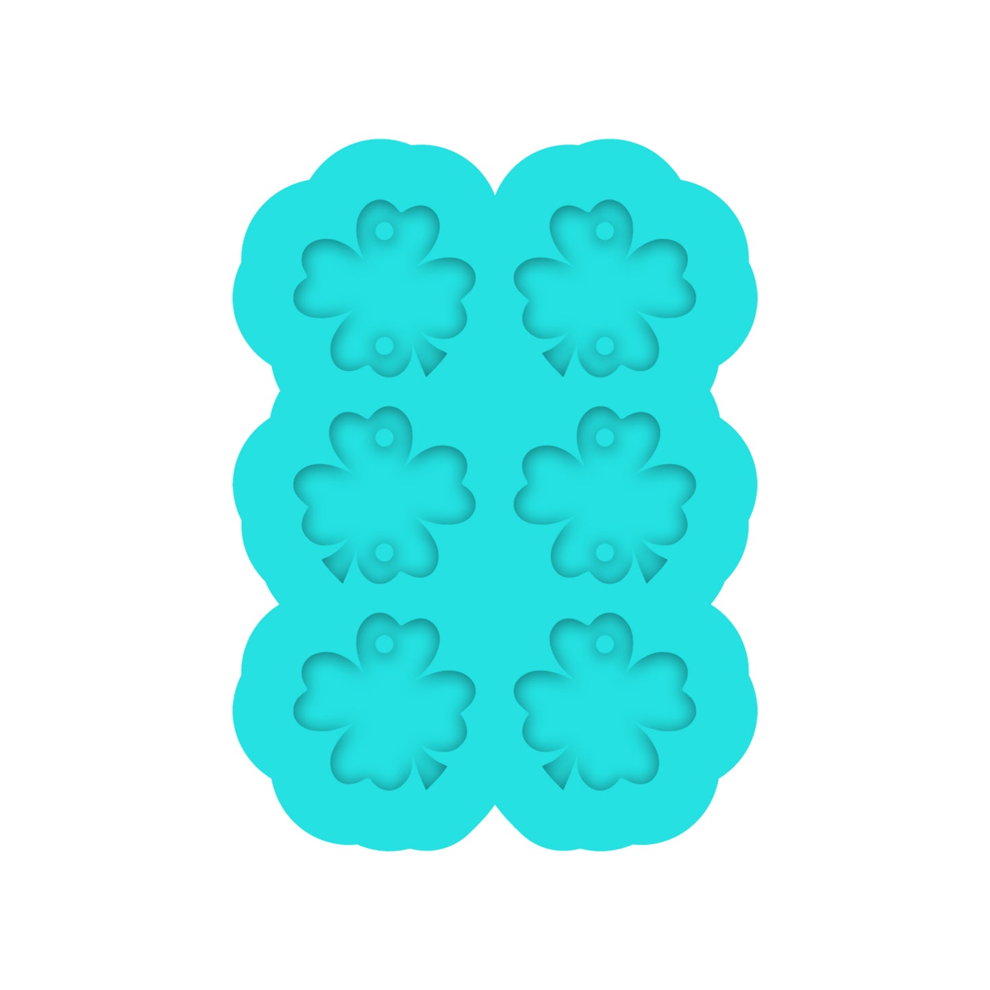 St. Patrick's Day Tiered Clover Dangle Earring Silicone Mold for Resin Jewelry Artists.